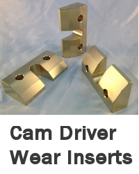 cam driver wear inserts